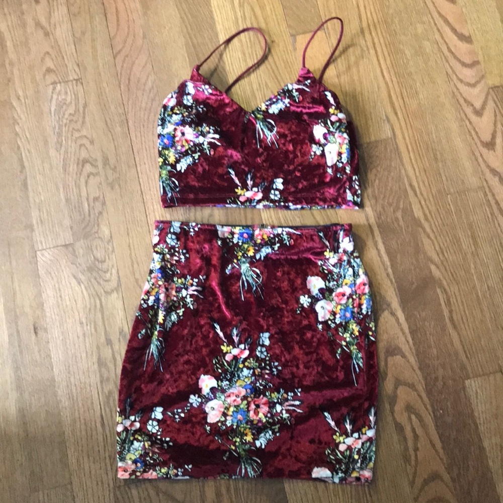 Body Con Mini Skirt and top